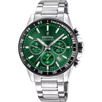 Orologio Festina F20560/4 Verde Con Cinturino In Acciaio, Uomo