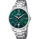 Orologio Festina F20425/7 Verde Con Cinturino In Acciaio, Uomo
