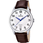 Orologio Festina Classics F20426/1 Bianco Con Cinturino In Pelle, Uomo