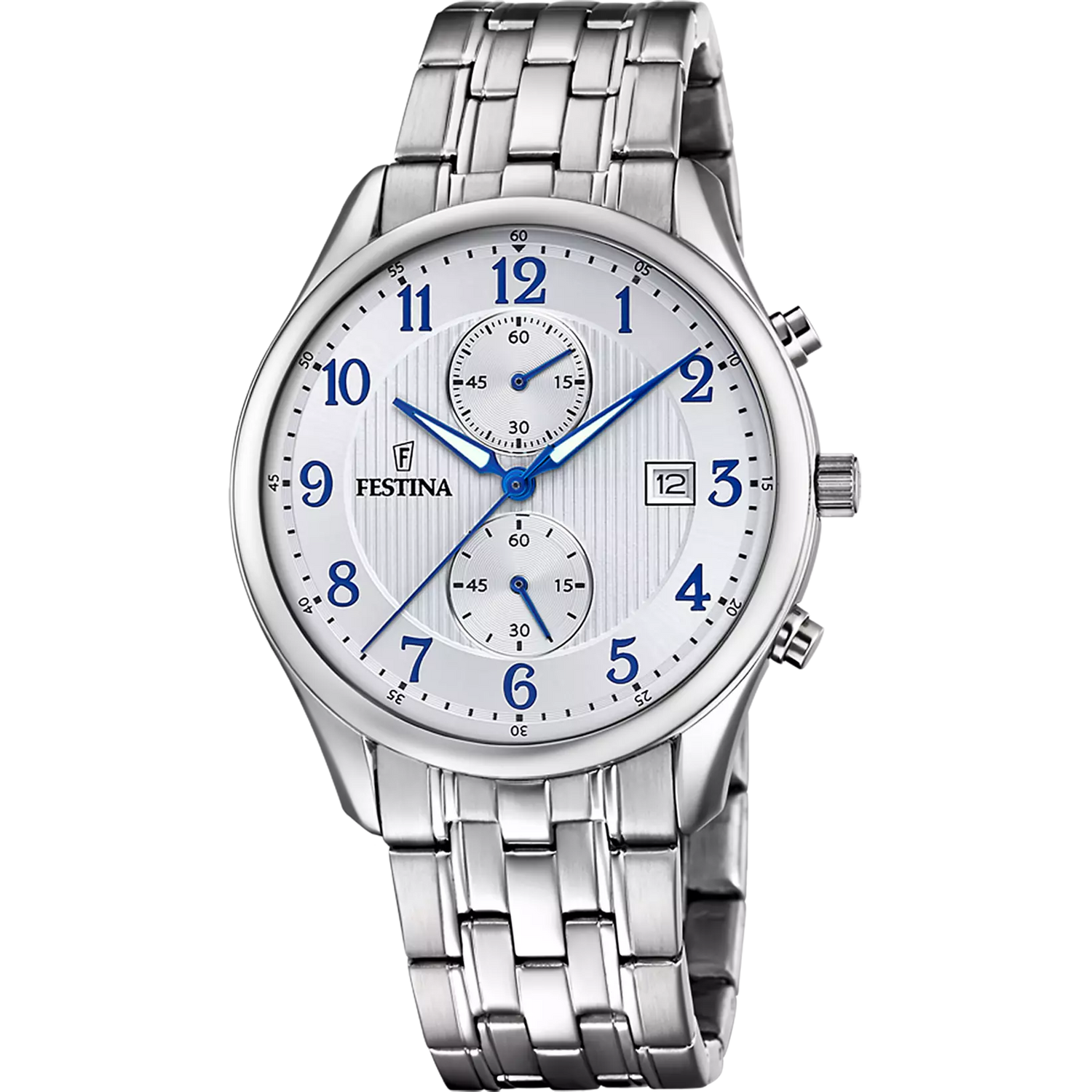 Orologio Festina Timeless Chronograph F6854/A Blanco Cinghia Acciaio Inossidabile 316L, Uomo