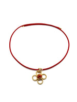 Collana calamita quadrifoglio