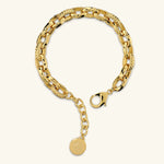 Bracciale Maglie Ovali Finitura Martellata e Pallinata