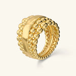 Anello a Fascia Graduato Texture Pallinata
