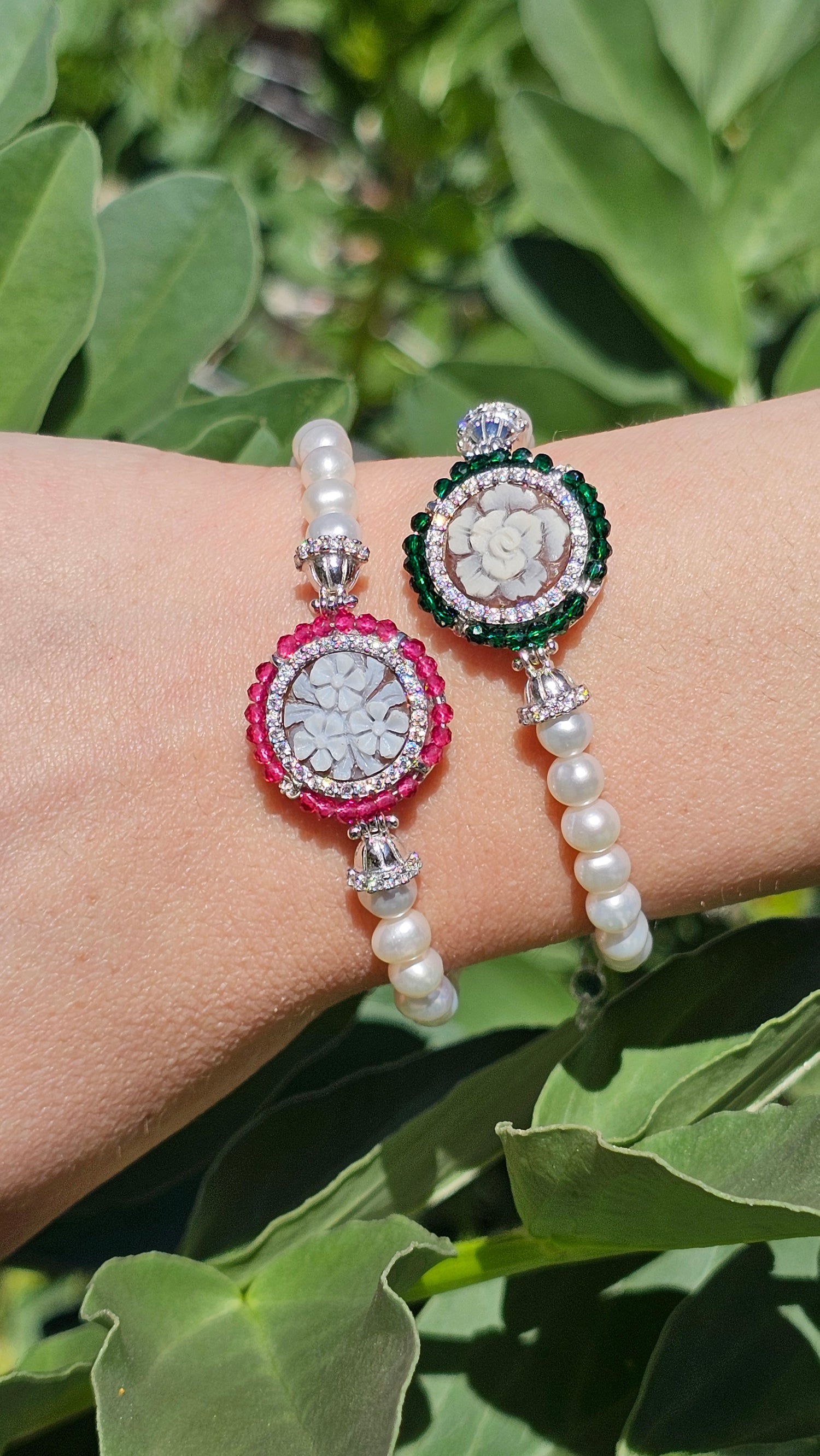 Bracciali Cammeo Con Perle