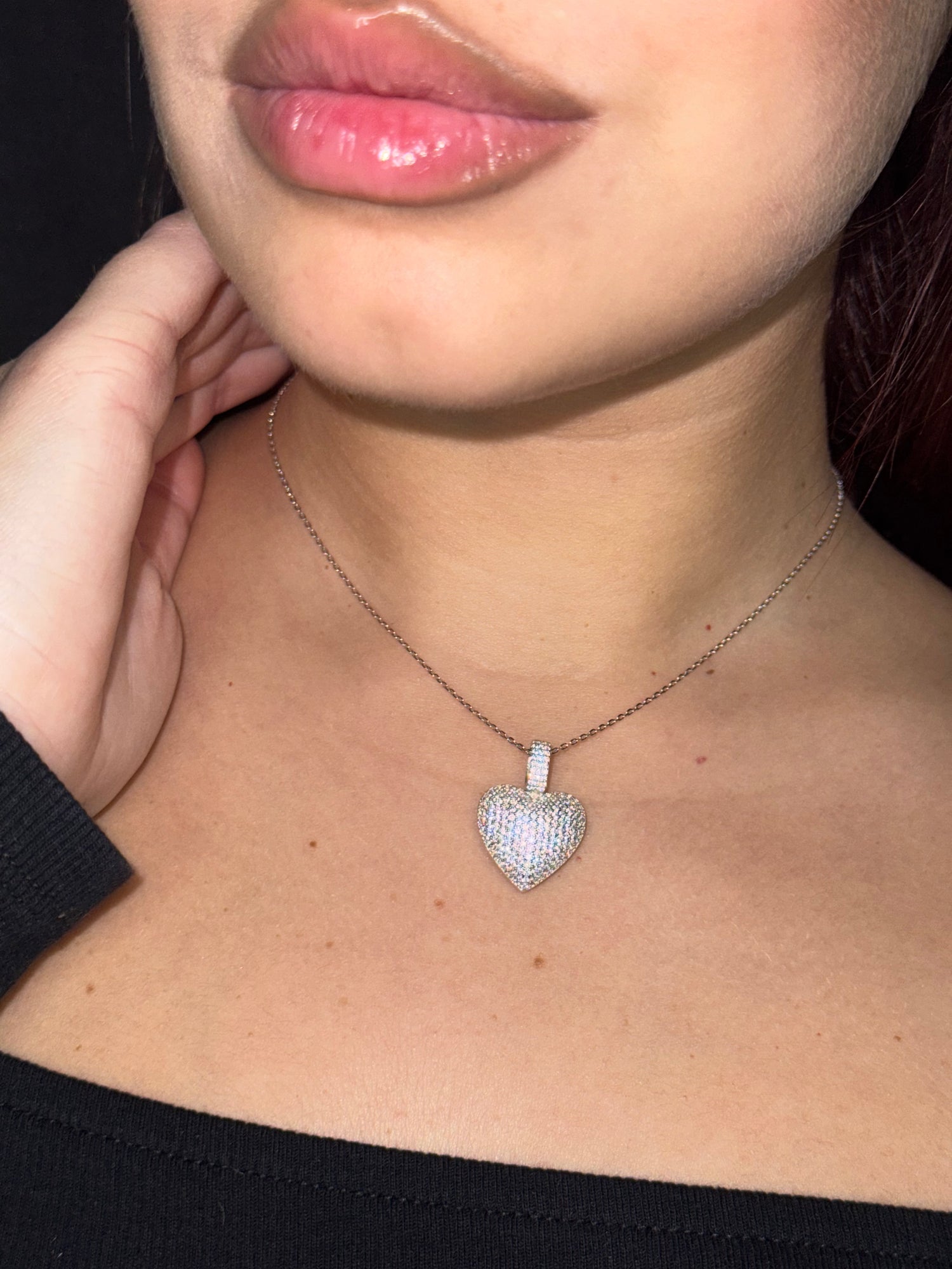 Collana Cuore Pavè