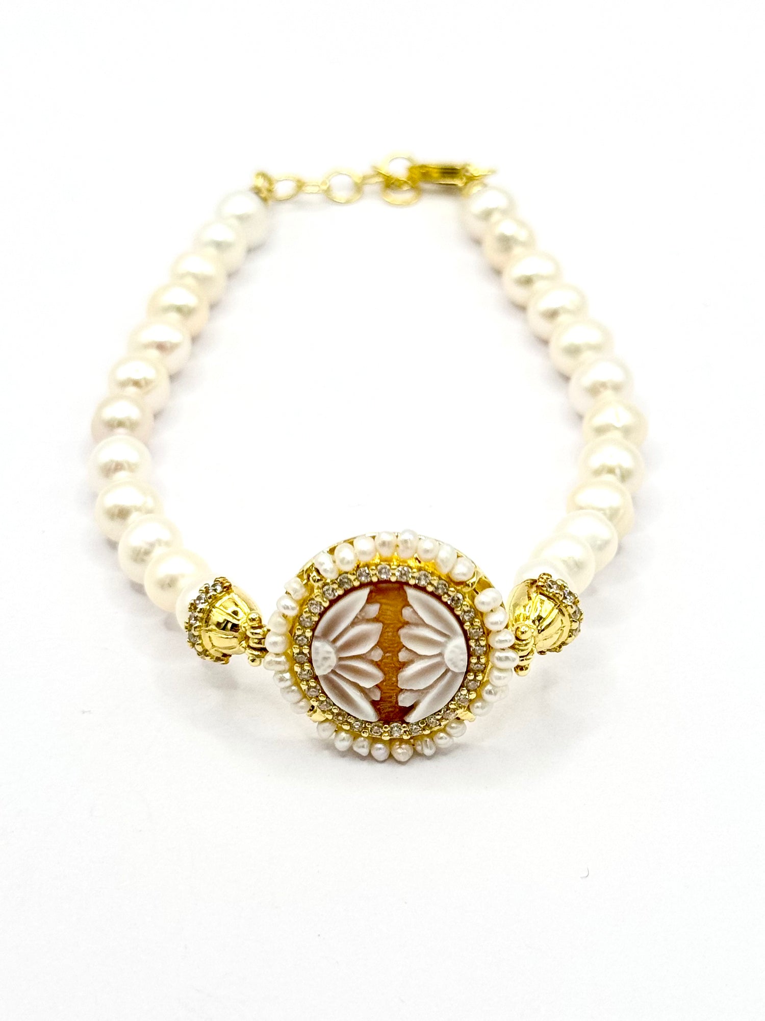 Bracciale Cammeo Con Perle