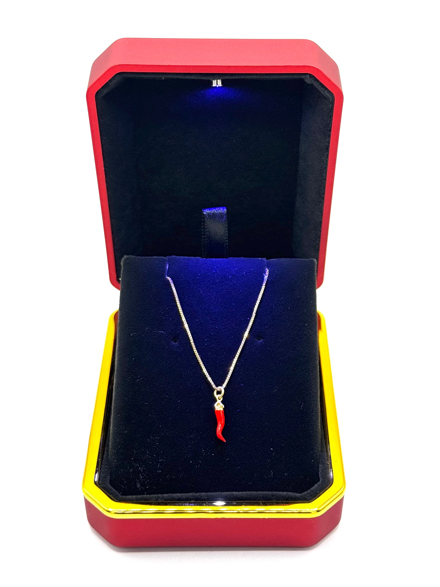 Box luce + Collana corno