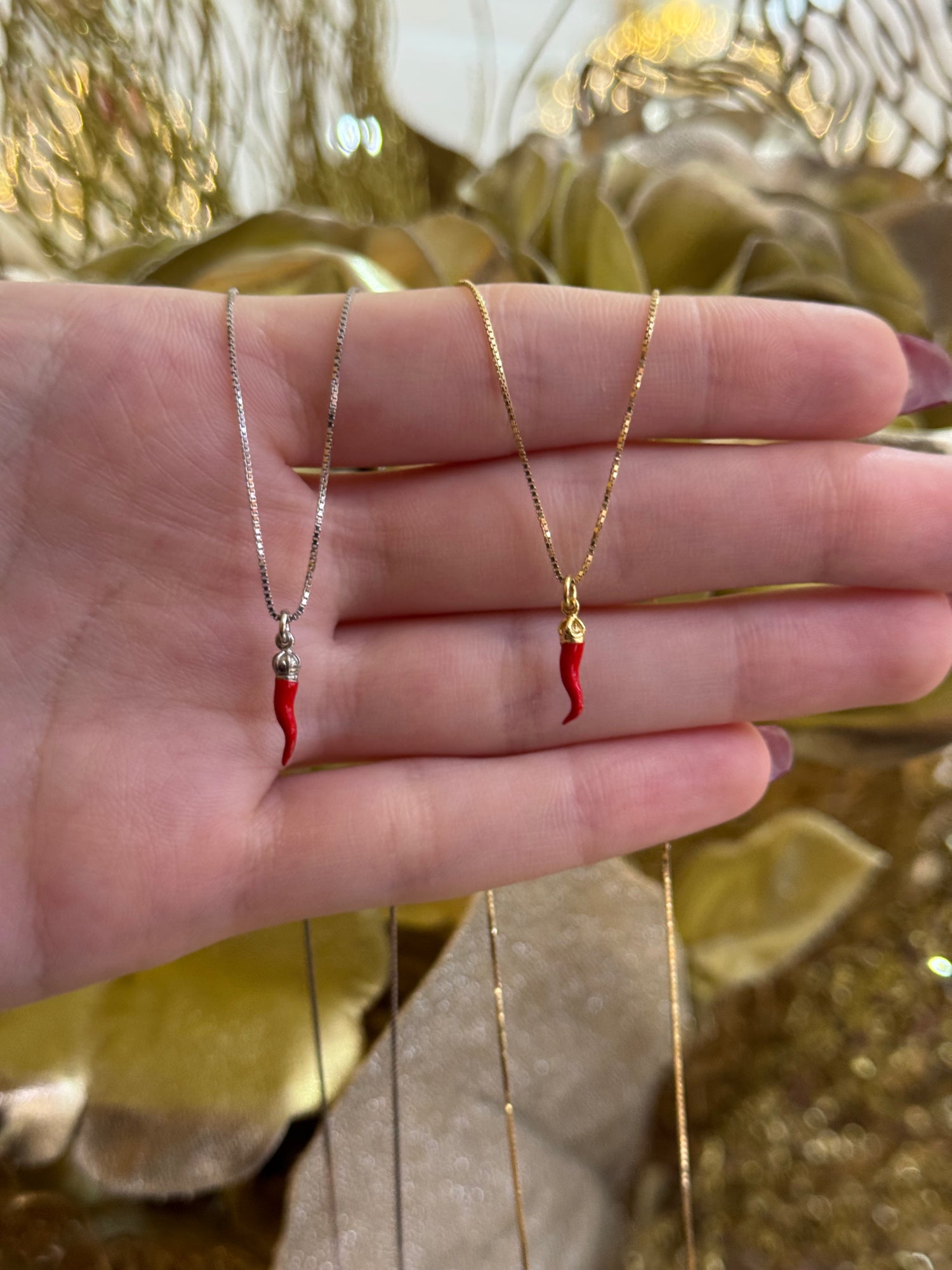 Box luce + Collana corno