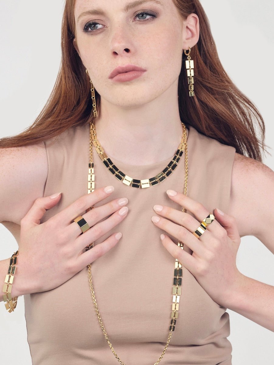 Collana Lux Maglie Quadrate