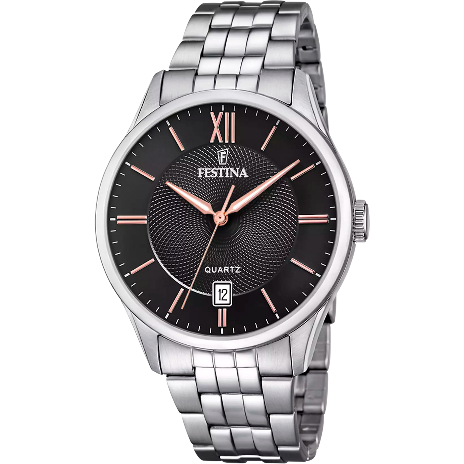 Orologio Festina Classics F20425/6 Nero Cinturino In Acciaio, Uomo
