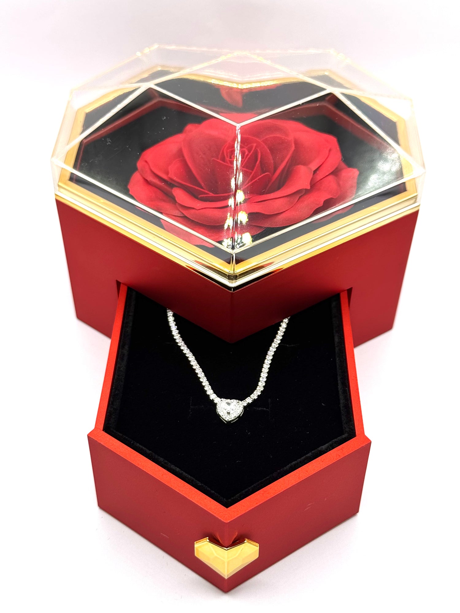 Box Cuore  + Collana Tennis Cuore