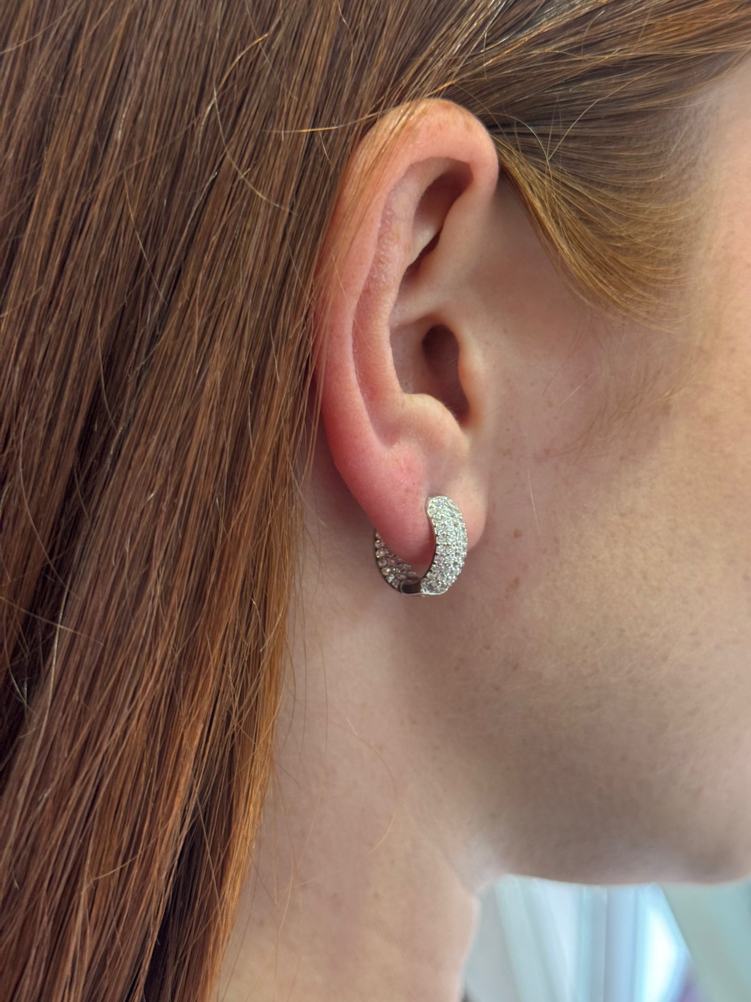 Orecchini cerchi zirconia