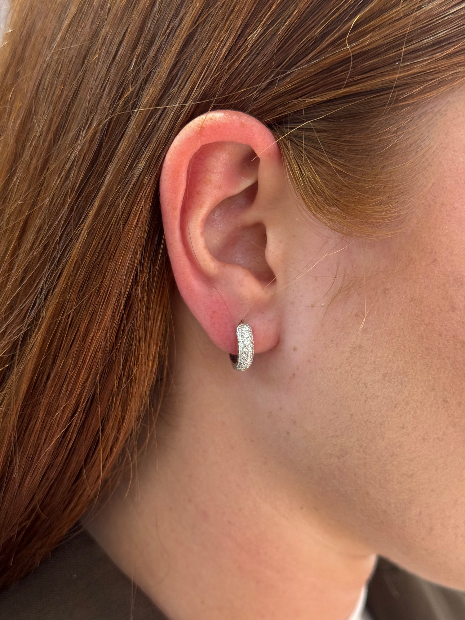 Orecchini cerchi zirconia