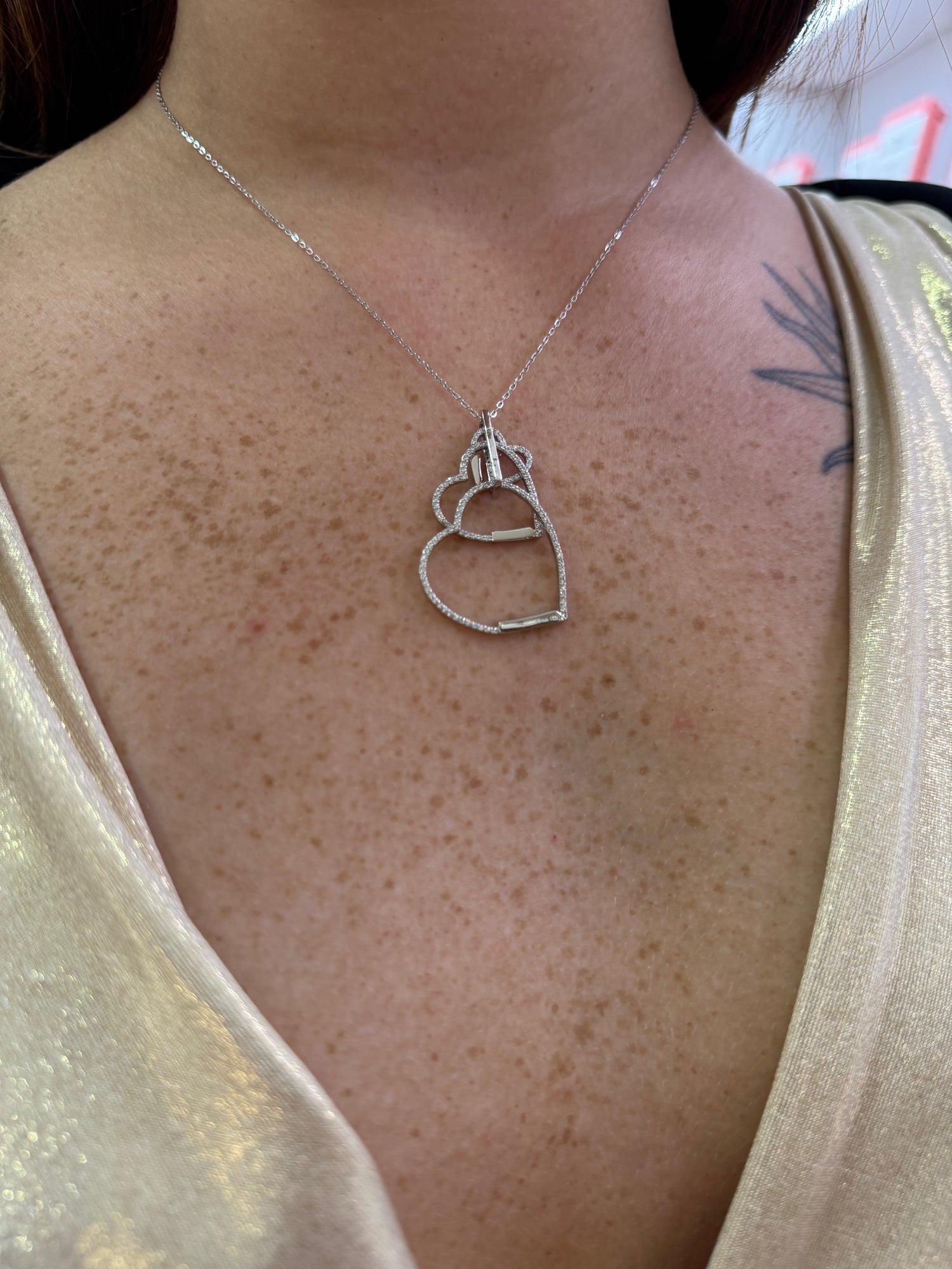 Collana triplo cuore