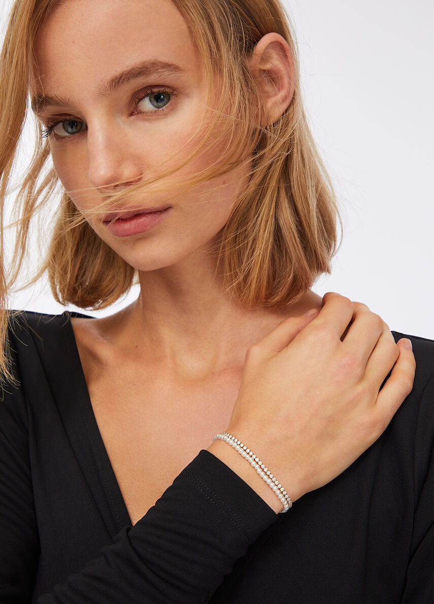 Bracciale con perle e brill