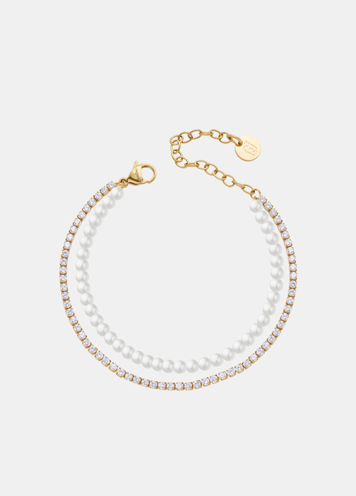 Bracciale con perle e brill
