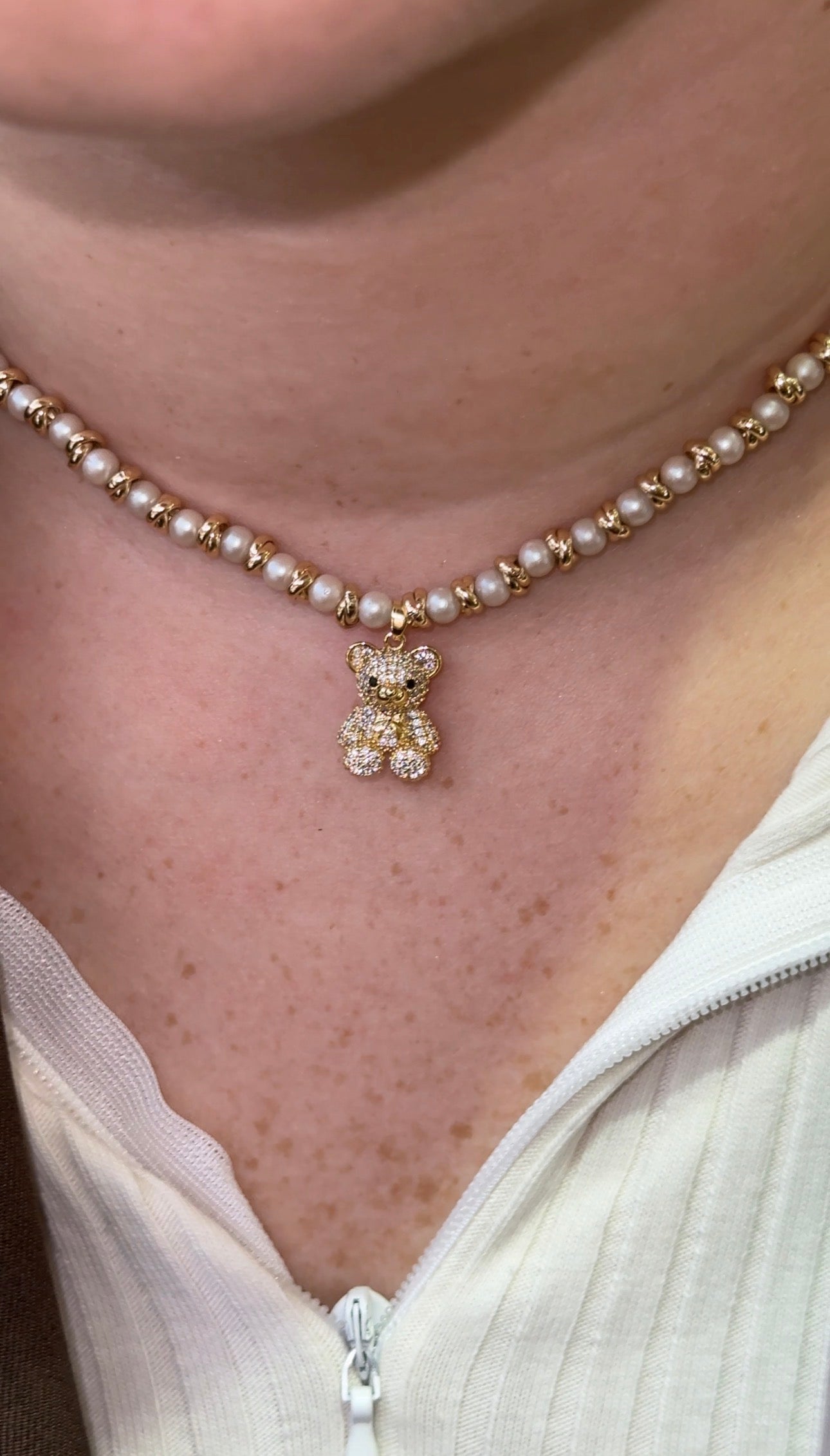 Collana Pearl teddy
