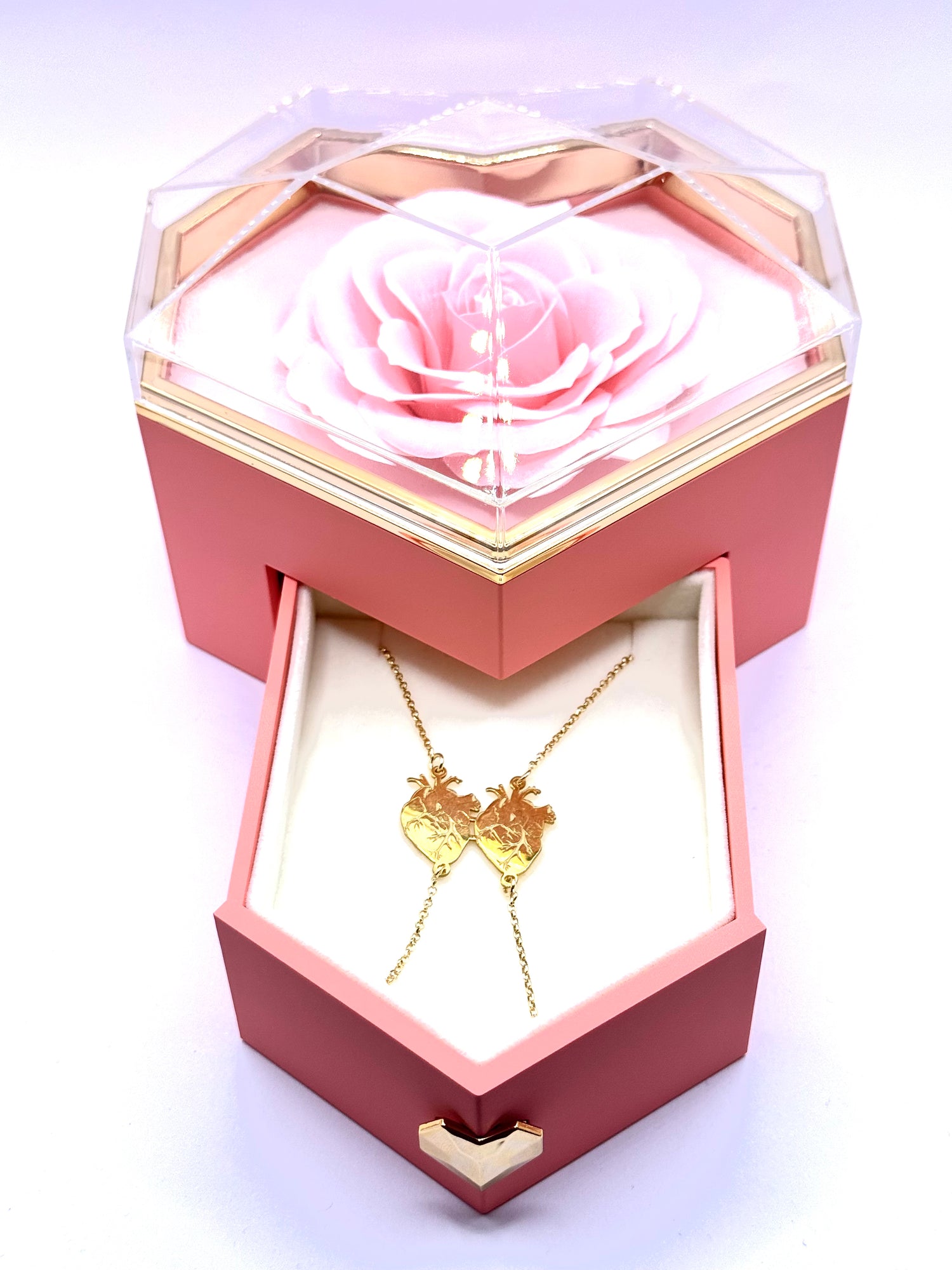 Box Rosa + Doppio Bracciale cuore