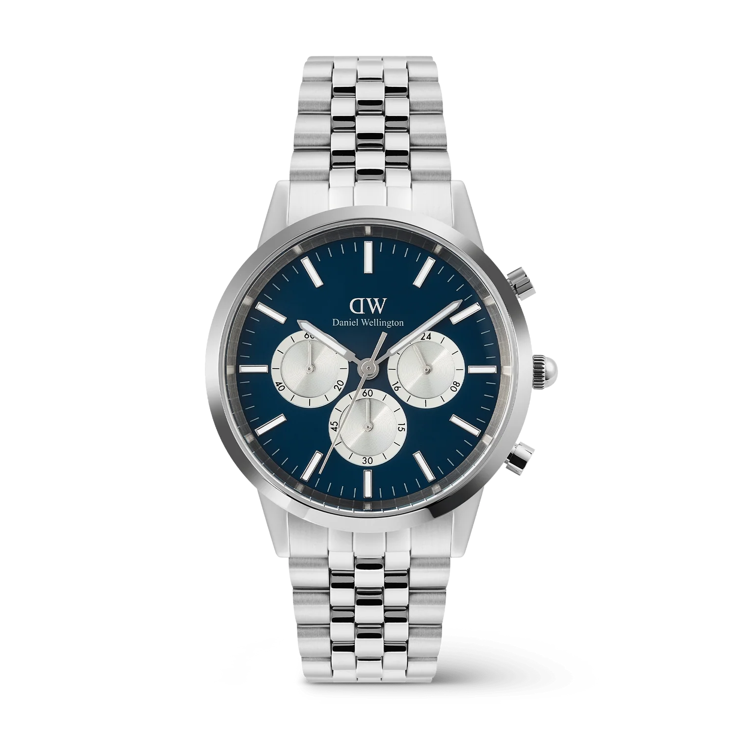 Iconic chronograph arch 5-link arctic panda silver