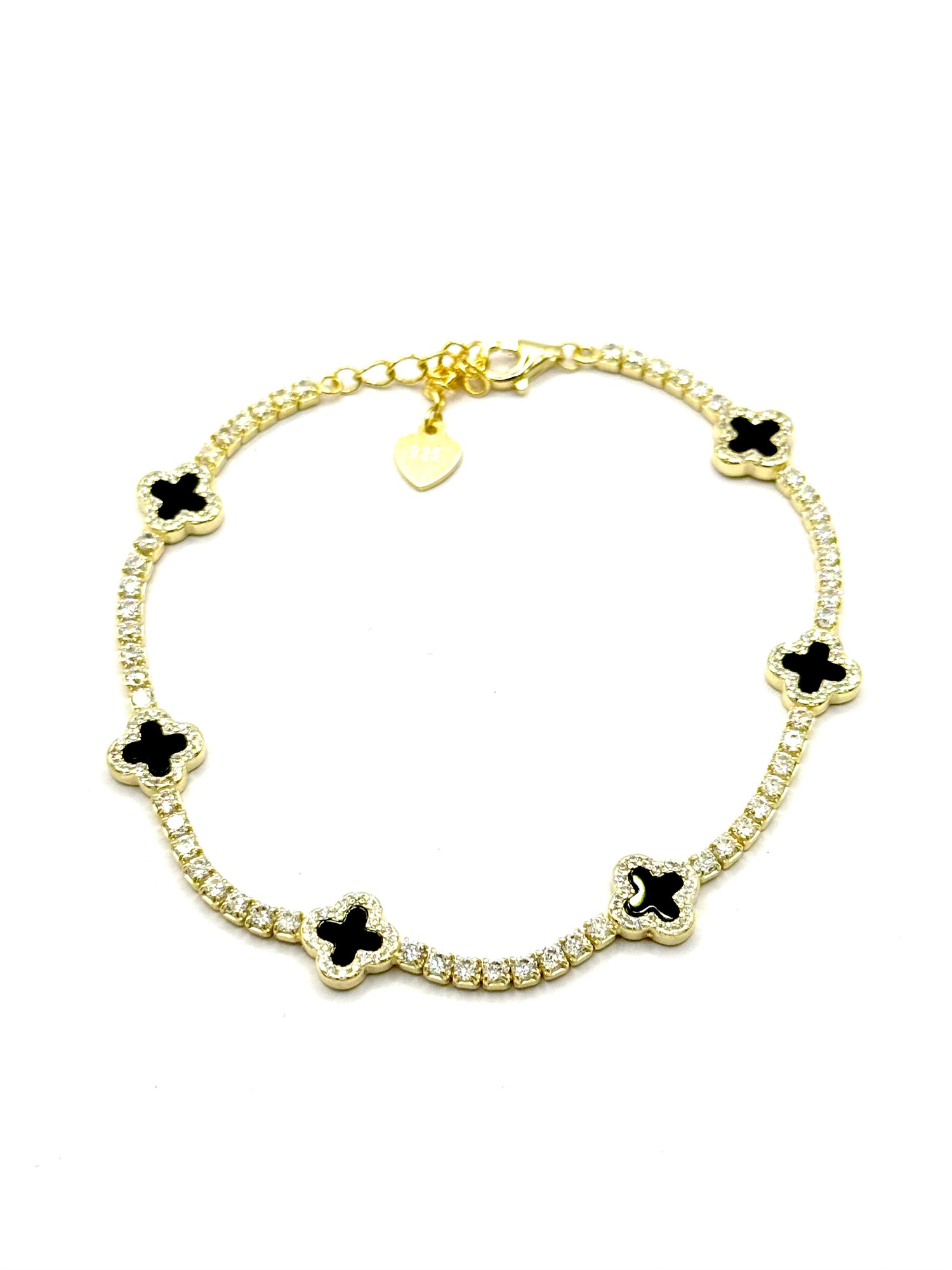 Bracciale Tennis quadrifoglio